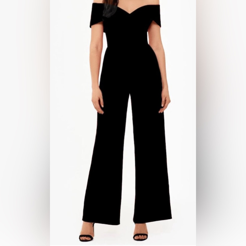 Women Off the Shoulder Cocktail Jumpsuit